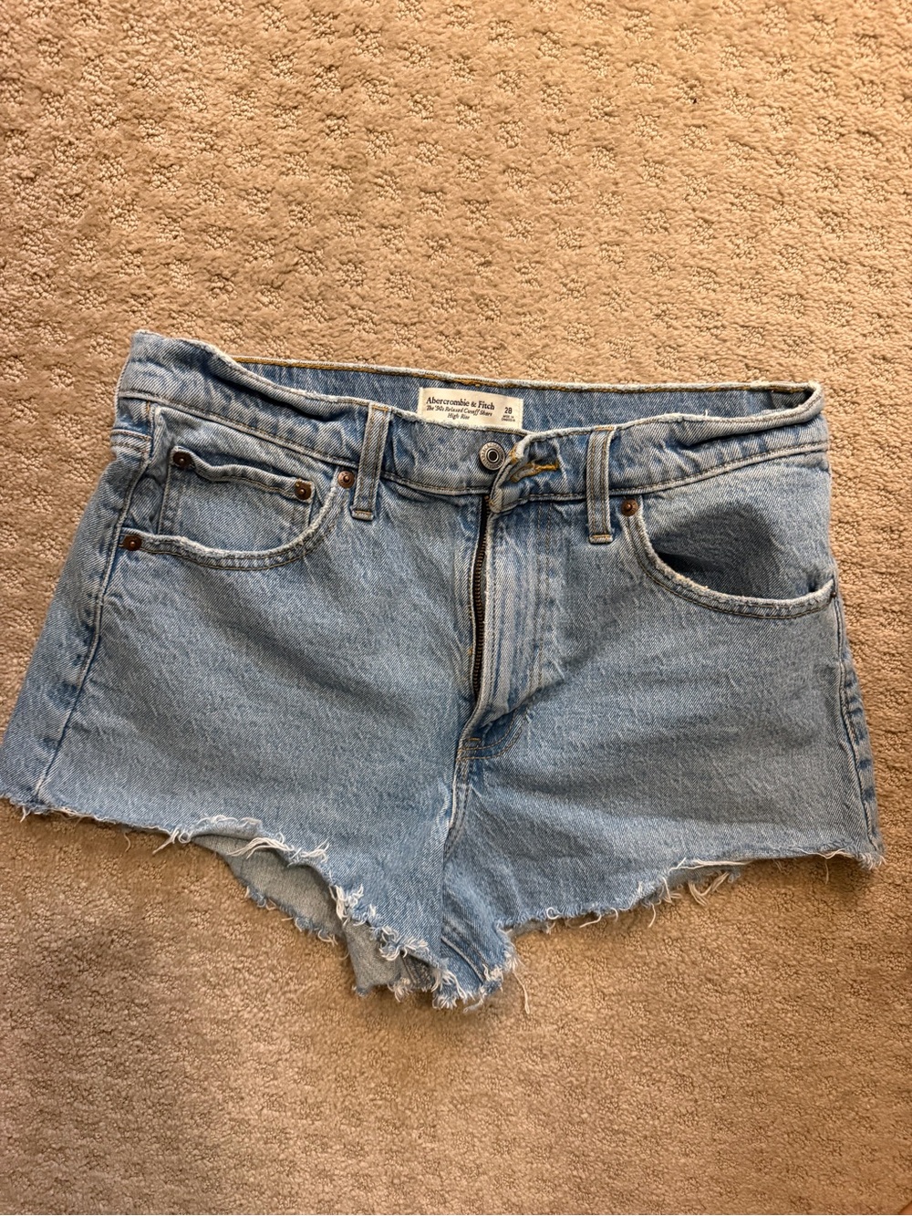 Abercrombie & Fitch 90s Relaxed Cutoff Short High Rise Shorts